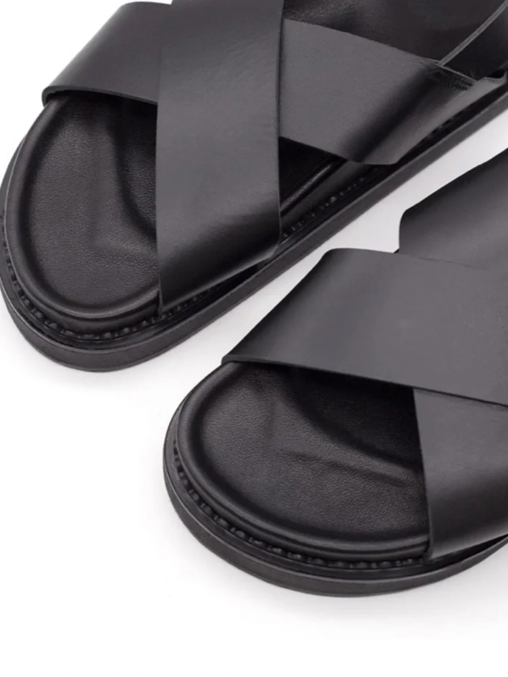 NEW Liberte Leather Capri Black Sandals